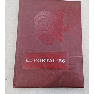 1956 El Portal Yearbook Portales NM High‎ School Ram Mascot Graduation Souvenir